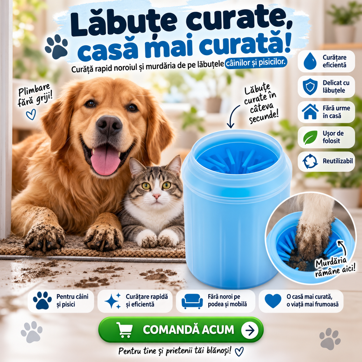 Curățător de silicon pentru lăbuțe