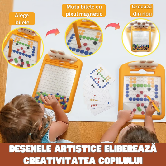 Tablă magnetică pentru copii - Joc interactiv cu stilou magnetic