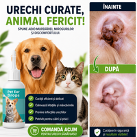 🌿Picături Curățare Urechi pentru Câini și Pisici