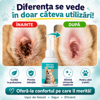 🌿Picături Curățare Urechi pentru Câini și Pisici