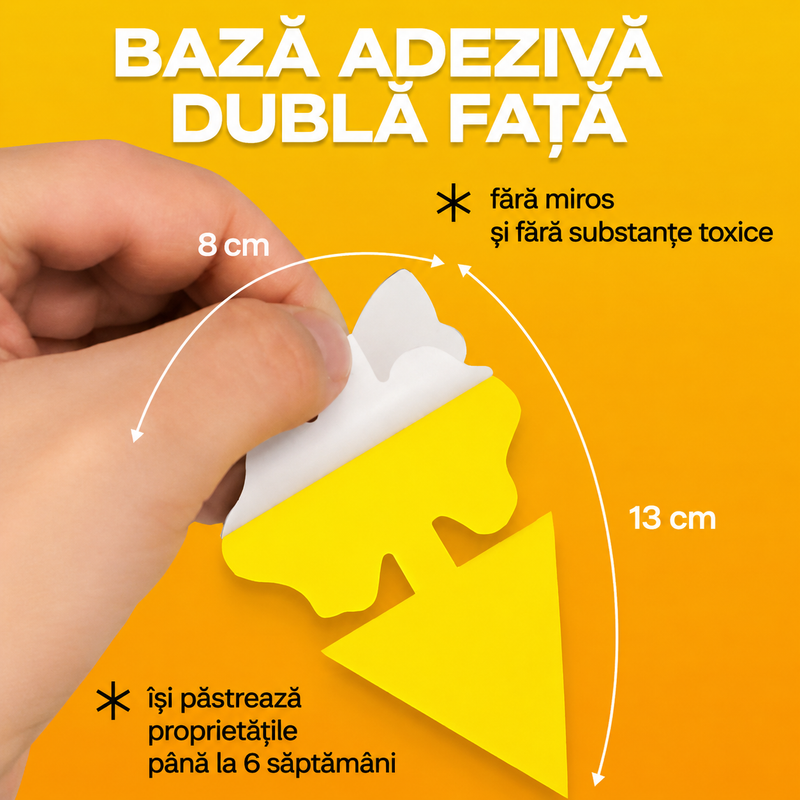 Capcane lipicioase non-toxice pentru muște - pentru interior/exterior - SET 10 BUC