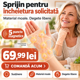 Orteză Magnetică pentru Încheietura Obosită și Înțepenită – Susținere Zilnică