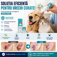 🌿Picături Curățare Urechi pentru Câini și Pisici