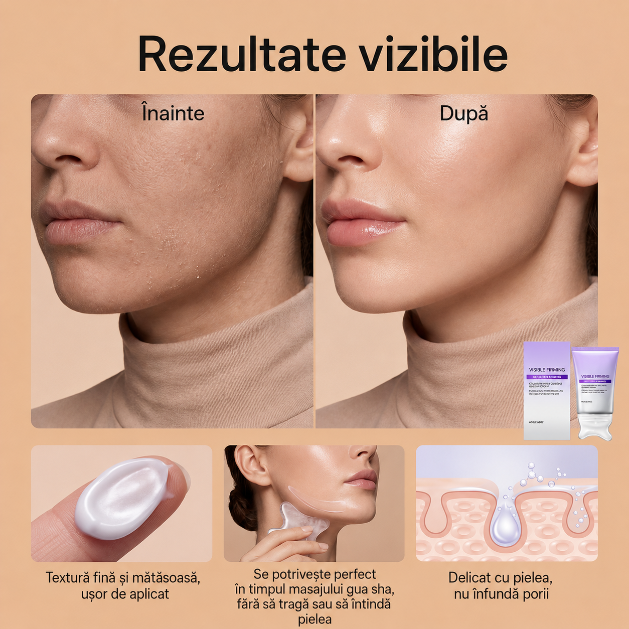 Cremă Gua Sha pentru Fermitate și Lifting