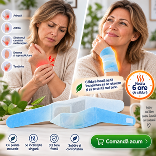 Comprese HERBAL HEAT - până la 6 ore de căldură pentru încheieturi rigide și solicitate