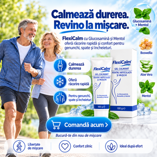 Gel pentru masaj FlexiCalm - Când te supără genunchii, spatele sau încheieturile, oferă-le puțin răgaz