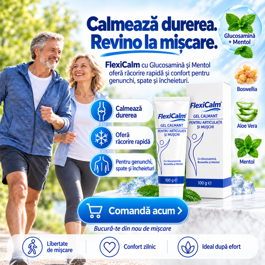Gel pentru masaj FlexiCalm - Când te supără genunchii, spatele sau încheieturile, oferă-le puțin răgaz
