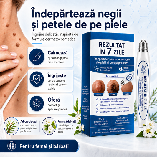 Stilou de îngrijire pentru negi și pete pe piele - Rezultat în 7 zile