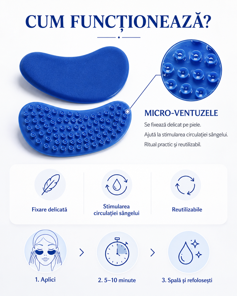 Măști de ochi cu ventuze, REUTILIZABILE