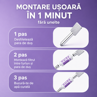 Filtru dus cu vitamina C, dedurizator de apă - aromatherapie