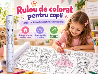Rolă Autoadezivă de Colorat pentru Copii – 3 Metri
