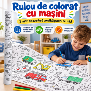 Rolă Autoadezivă de Colorat pentru Copii – 3 Metri