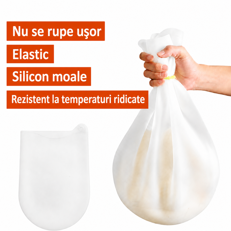 Frământă aluatul fără mâini lipicioase și fără făină împrăștiată prin bucătărie