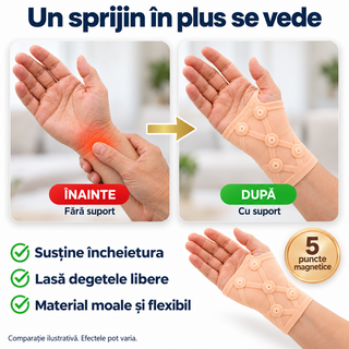 Orteză Magnetică pentru Încheietura Obosită și Înțepenită – Susținere Zilnică