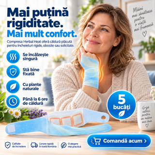 Comprese HERBAL HEAT - până la 6 ore de căldură pentru încheieturi rigide și solicitate