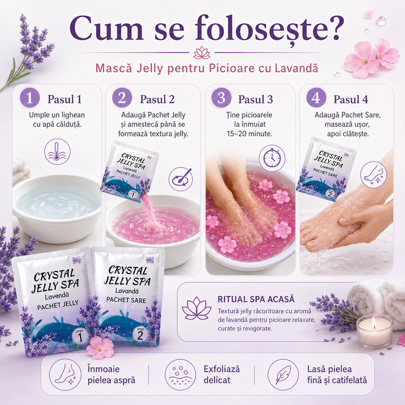 Mască Jeleu pentru picioare - SPA la tine acasă
